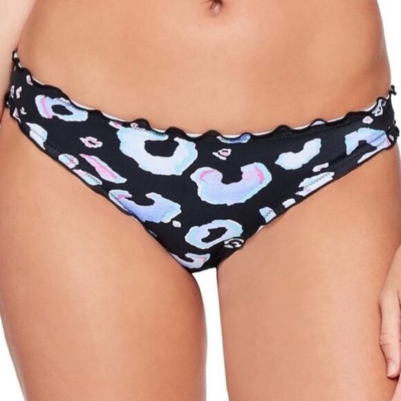 Salt+Cove Leopard print ruched bikini swim bottom - Picture 1 of 6